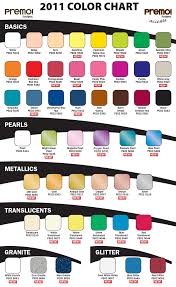 Premo Color Chart Color Mixes Polyclay Polymer Clay