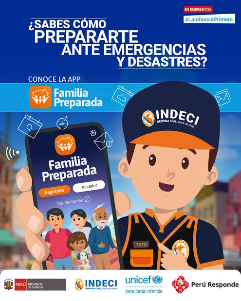 📍📲 ¿Tu familia está preparada ante una emergencia? Conoce la app Familia Preparada y aprende a identificar zonas seguras, preparar tu mochila y caja de reserva, y activar el SOS familiar. @unicefpe