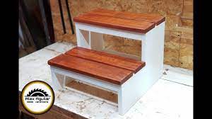 Para hacer la escalera necesitamos palillos de madera como los que veis en la foto, herramientas de corte, sierra o cúter, y cola. Banco Con Escalon Para La Cocina Youtube