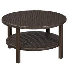 Polywood White 38 In Round Patio Conversation Table Rct38wh Coffee Table With Shelf Coffee Table Outdoor Coffee Tables
