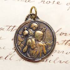 Curious about who is the saint or saints identified as the patron of travelers? St Christopher Medal Patron Of Travelers The Air Force Bachelors And Lifeguards Bronze Antique Replica Rosa Mystica Medals
