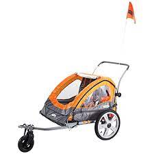 Most of the trailers available in the market have a plastic build which is susceptible to quick breakage. Buy Instep Quick N Ez Double Tow Behind Bike Trailer For Toddlers Kids Converts To Stroller Jogger 2 In 1 Canopy Universal Bicycle Coupler Folding Frame Multiple Colors Online In Indonesia B002qaz8zy