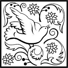 The pages with more characters will be time consuming for younger kids to color. Dove Coloring Pages Coloring Home