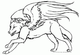 Explore more like demon wolf coloring pages. Winged Wolf Drawing Mythical Wolf Coloring Pages Novocom Top