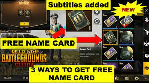 How To Get Name Card Pubg Mobile Change Name In Pubg Mobile 3 Ways Youtube