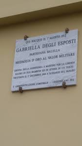 Jun 16, 2021 · alla scuola tomasi di lampedusa di gravina di catania è stato piantato un ulivo per tenere vivo lo spirito di gabriella bruno, maestra dell'infanzia e vittima a soli 52 anni del coronavirus. Lastra Alla Staffetta Partigiana Gabriella Degli Esposti Calcara Di Crespellano Pietre Della Memoria