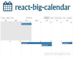 React Big Calendar Google Calendar Outlook Like Calendar Component Jquery Plugins