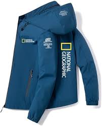 Giacca leggera per uomini e donne, National Geographic Fashion Printed  Hooded Cardigan Casual Business Spring and Autumn Sports Jacket (blu, XXXL)  : Amazon.it: Moda