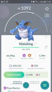 Nidoking Shiny Pokemon Go