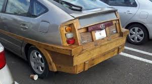 Toyota Prius With A Wooden Rear End Neatorama Toyota Prius Prius Car