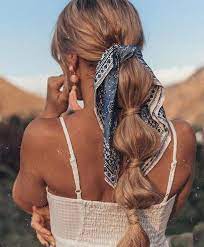 Simple Hairstyle Hair Ribbon Schal Frisuren Haar Bandanas Frisuren Kurzhaarfrisuren