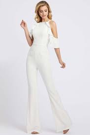 Creating collections since 1985 that blend edgy modernism & classic sophistication. Ruffled Jumpsuit Ieena For Mac Duggal 26192i Evening Dress Promheadquarters Com