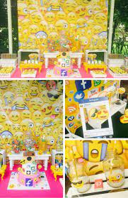 Emoji Party Inspirations Birthday Party Ideas For Kids Emoji Party Kids Party Decorations Emoji Party Decorations