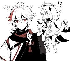 Learn more about his talent stats, base stats, constellations these are the total materials needed to reach the max ascension level for kazuha. Paimon And Kazuha Genshin Impact Drawn By Az192837465 Danbooru