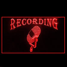 Amazon Com Recording On The Air Radio Disruptive Sitcom Media Studio Led Light Sign 140006r Music Led Lights Lighted Signs Led