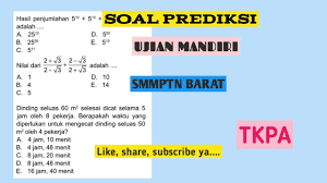 Ada kabar baik bukan kamu yang belum lulus snmptn dan sbmptn, yakni dengan mengikuti seleksi jalur ujian mandiri. Prediksi Soal Tps Smmptn Barat Tpa Ujian Mandiri 2021 Part 1 Youtube