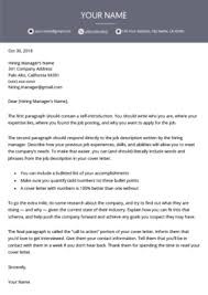 Tips for writing a strong cover letter. Cover Letter Templates For Your Resume Free Download