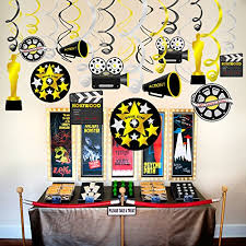 Showing results for movie themed decor. Konsait Movie Foil Swirl Hanging Decorations Movie Themed Hanging Swirl Party Decor Favors Supplies Gold Black Silver Decor 18pack Pricepulse