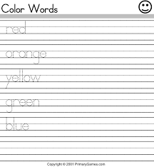 color words activity pages primarygames com free printable worksheets