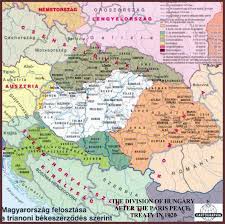 Magyarorszag Felosztasa A Trianoni Bekeszerzodes Szerint Historical Maps Old Maps History