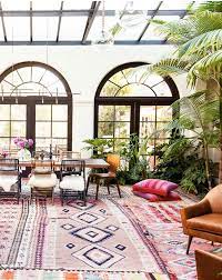 Position it on top of, or at the edge of other. Hesby Bohemian Modern Home Inspiration Travel Guides Colorful Eye Candy Hollywood Hills Homes Boho Chic Interior House Design
