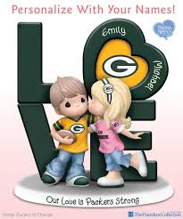 Precious Moments Packers Personalized Couple Figurine Green Bay Packers Wedding Packers Wedding Green Bay Packers