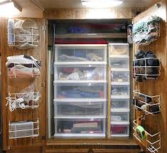 Storage Ideas For Rv Closets When You Don T Have Enough Space For All Your Clothes But You Still Want To Look Camping Trailer Camper Storage Rv Organization