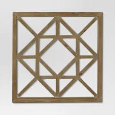 Lattice Wood Square 25 X25 Threshold Target Gallery Wall Decor Decorative Wall Sculpture Neutral Wall Decor