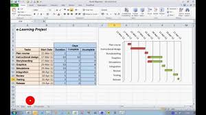 How To Create Progress Gantt Chart In Excel Youtube