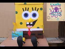 This short video shows you how simple it is to make. Diy How To Make Spongebob Squarepants Cardboard Cake For Birthday Tutorial Youtube