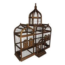 Antique Chinoiserie Style Wooden Birdcage Decor Antique Vintage Bird Birdcage Wooden Chinoiserie Garden Cage In 2020 Chinoiserie Antique Bird Cages Antiques