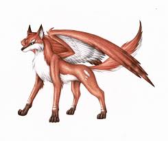 Winged Wolf Fox By Arisah Aris27 On Deviantart Wolf Drawing Animal Magic Anime Animals