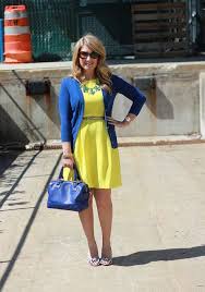 Mixmatchfashion Com Mix And Match Fashion Blue Dress Outfits Yellow Fashion
