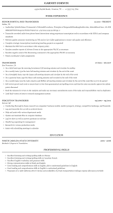 transcriber resume sample mintresume