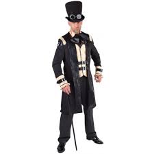 Ce déguisement pour homme est composé d'une chemise, d'un pantalon, d'un col, d'une ceinture et d'un chapeau. Deguisement Steampunk Homme Deguisements Steampunk Adulte