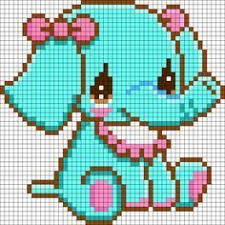 Des Animaux Trop Mignons A Realiser En Perles A Repasser Modeles Hama Perles A Tisser Animaux De Point De Croix Pixel Art Elephant