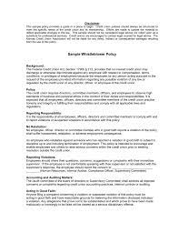The term employee engagement relates to the level of an employee's commitment and connection to an organization. Sample Whistleblower Policy Kansas Credit Union Association