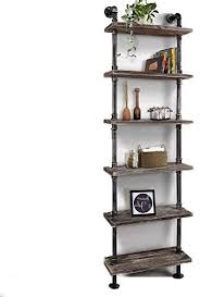 Hardware may be finished to blend in with the ladder or to contrast as a design element. Wgx Design For You Industrial 6 Tiers Modern Ladder Shelf Bookcase Wood Storage Shelf Display Shelving Wall Mounted Wood Shelves Metal Wood Shelves Bookshelf Vintage Wrought Iron Finish Buy Online At Best Price In