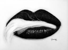 Black And White Red Lipstick Art Black Smoke Lips Art Print By Roman0701 Society6 Lips Art Print Lips Drawing Lip Art