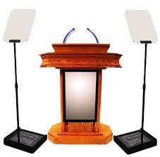 Smart Orator Is A State Of The Art Presidential Teleprompter That Enables A Speaker To Deliver Speech Electronically Interactive Presentation The Orator Podium