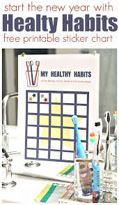 Healthy Habits Challenge And Free Printable Sticker Chart