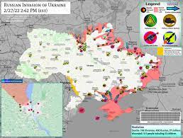 OC] Russian Invasion of Ukraine as of 2:42 PM EST 22722 (Live interactive  map down below) : rdataisbeautiful