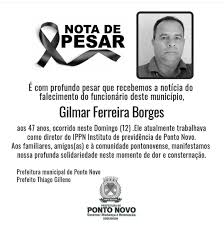 Ponto Novo de luto: Falece Gilmar Borges, Diretor do IPPN