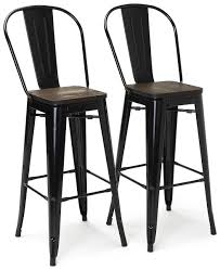 Nordic bar stools wrought iron simple high stools bar stools home bar bar stools high chairs high stools bar counters. High Back Bar Stool Set Wood And Metal Counter Height Design