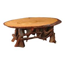It's crafted of both engineered wood and solid wood for enduring beauty. Rustic Log Oval Coffee Table Specializing In Custom American Made Furniture Since 1969