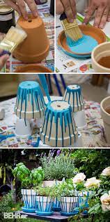 1 x plant pots flowerpot ceramics 6 colours flower planters indoor stand. Diy Project Painted Pot Herb Garden Colorfully Behr Geschenke Basteln Mit Kindern Muttertagsgeschenke Basteln Mit Kindern Muttertagsgeschenk Basteln