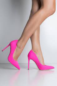 What do you need to know about side view shoes? Front View Hello Barbie Pointed Toe Stiletto Pumps In Pink Stiletto Heels Heels Fashion Heels