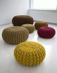 Diy Chair Poofs Puf Minder Elisi Fikirleri Orgu
