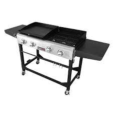 The blackstone gas tailgater combo in black with grill box tackles anything, anytime, anywhere. Royal Gourmet 4 Burner Flat Top Liquid Propane 48000 Btu Gas Grill With Side Burner Reviews Wayfair
