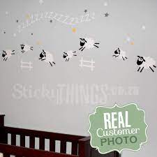 Sheep Baby Room Wall Sticker Sheep Wall Decal Stickythings Co Za Baby Room Wall Stickers Baby Room Wall Art Nursery Wall Stickers